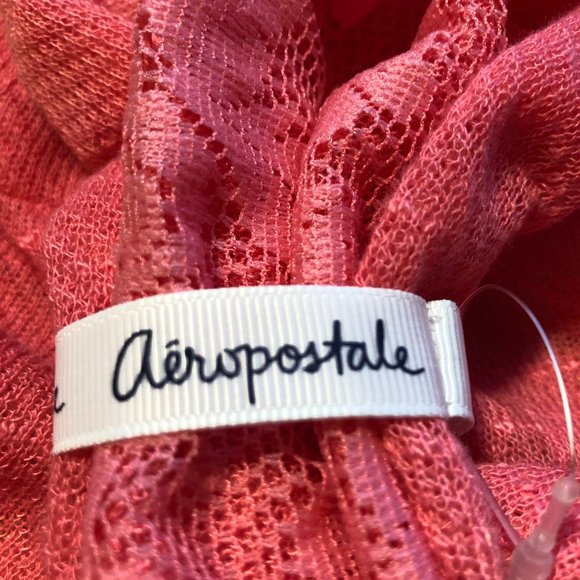 NW0T Womens Aeropostale Coral Pink Lace Infinity Scarf - Picture 10 of 10